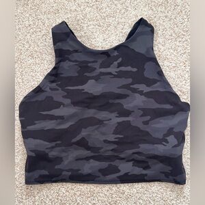 Athleta High Neck Longline Sports Bra - Camo - Large